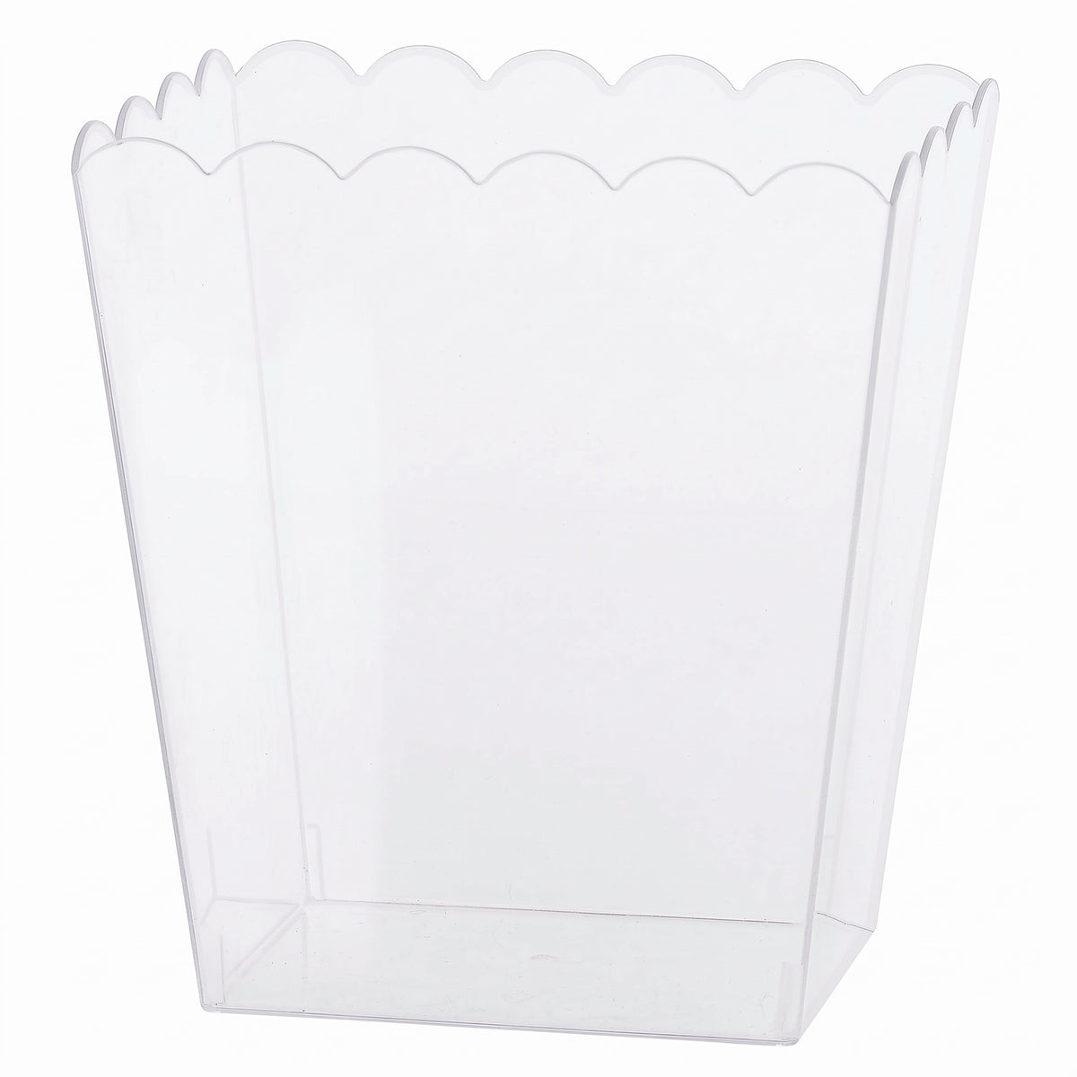 Clear Scalloped Edge Plastic Container, 55 oz