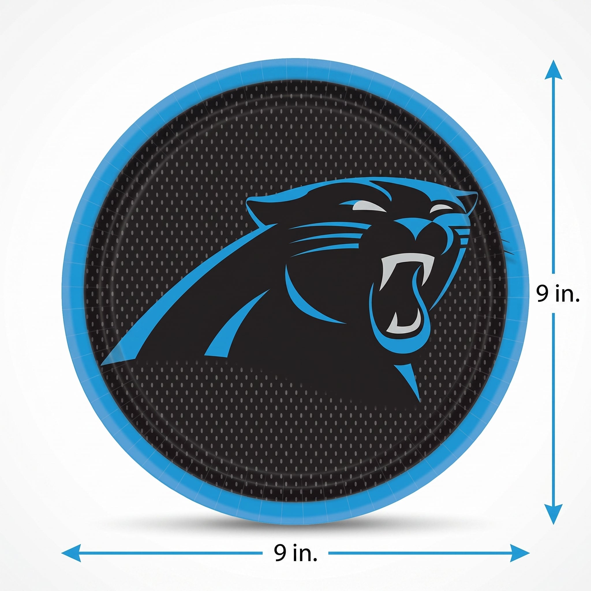 Carolina Panthers 9" Round Paper Plates