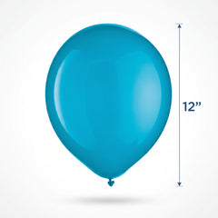 Caribbean Blue Latex Balloons - 100 Pack