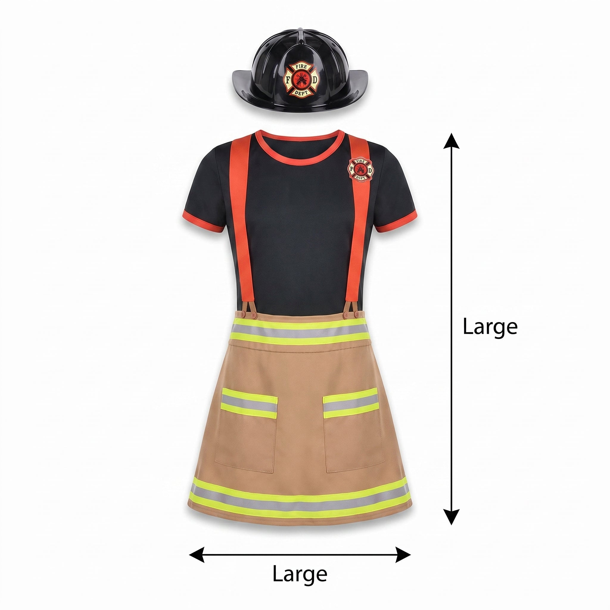 Wild Firefighter Girl Halloween Costume with Helmet