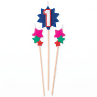 Star Birthday Number Toothpick Candle Set