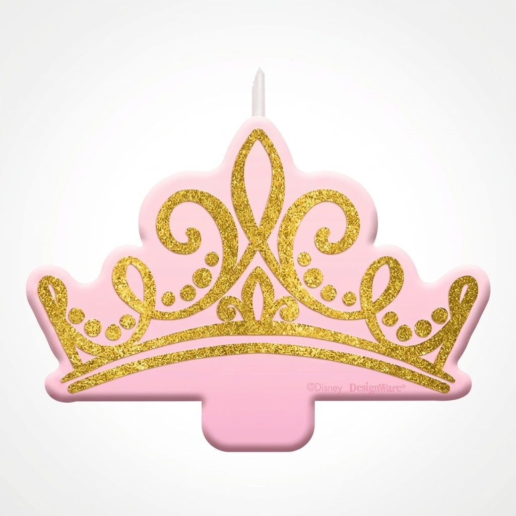 Glitter Princess Crown Birthday Candle