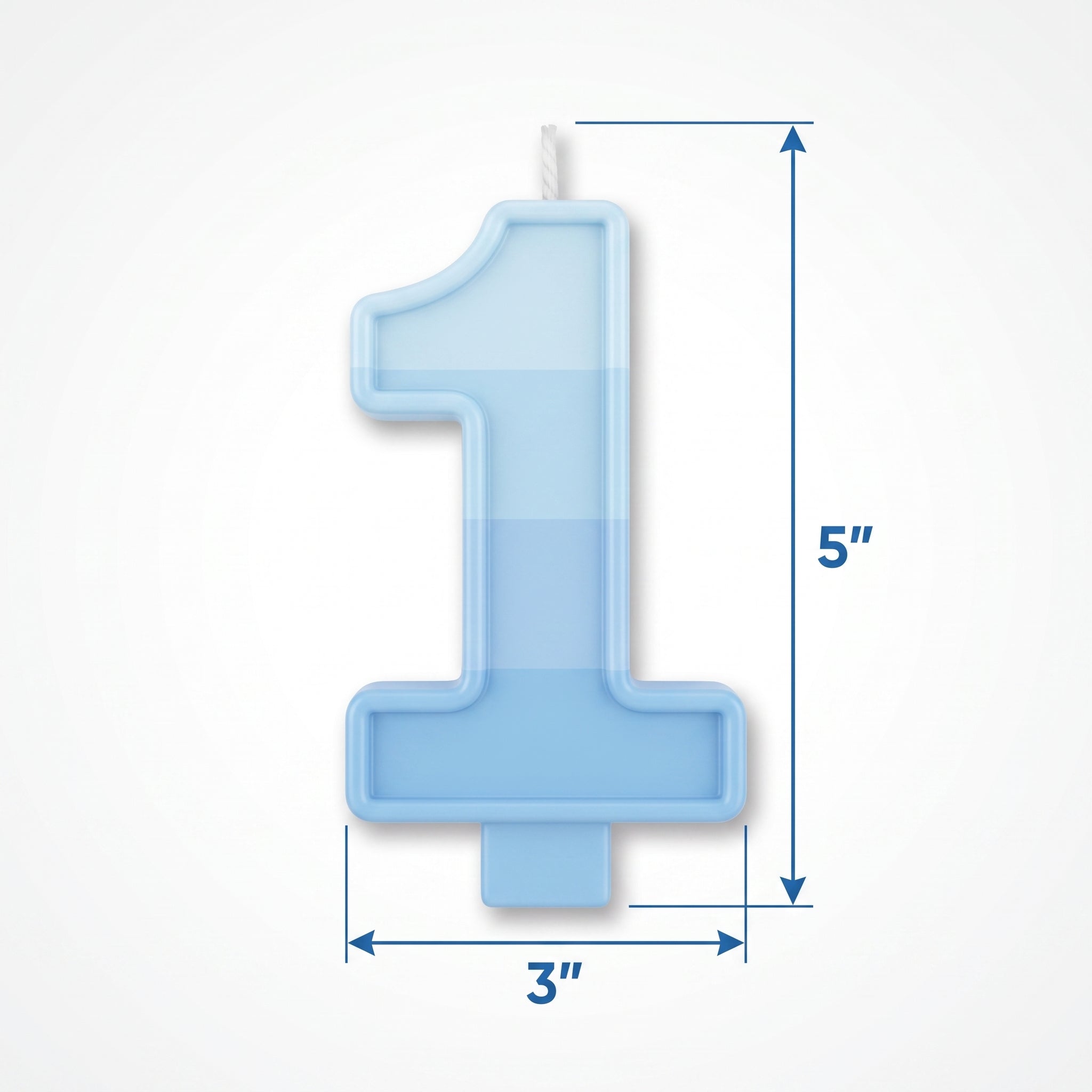 Boys' 1st Birthday Gradient Number Candle