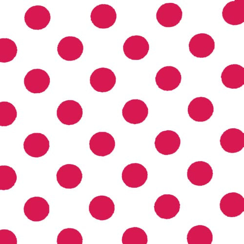 Red Polka Dot Plastic Table Cover | Case of 48 - 54 In. x 108 In.