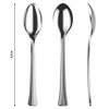 Exquisite Silver Plastic Tasting Spoons 100 Count