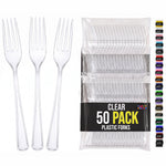 Heavy Duty Clear Plastic Forks | 7.5 in. | 50 Count