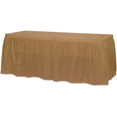Gold Plastic Table Skirt