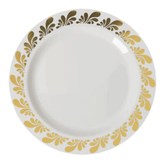 10.25 In. Gold Splash Design Plates | 10 Count