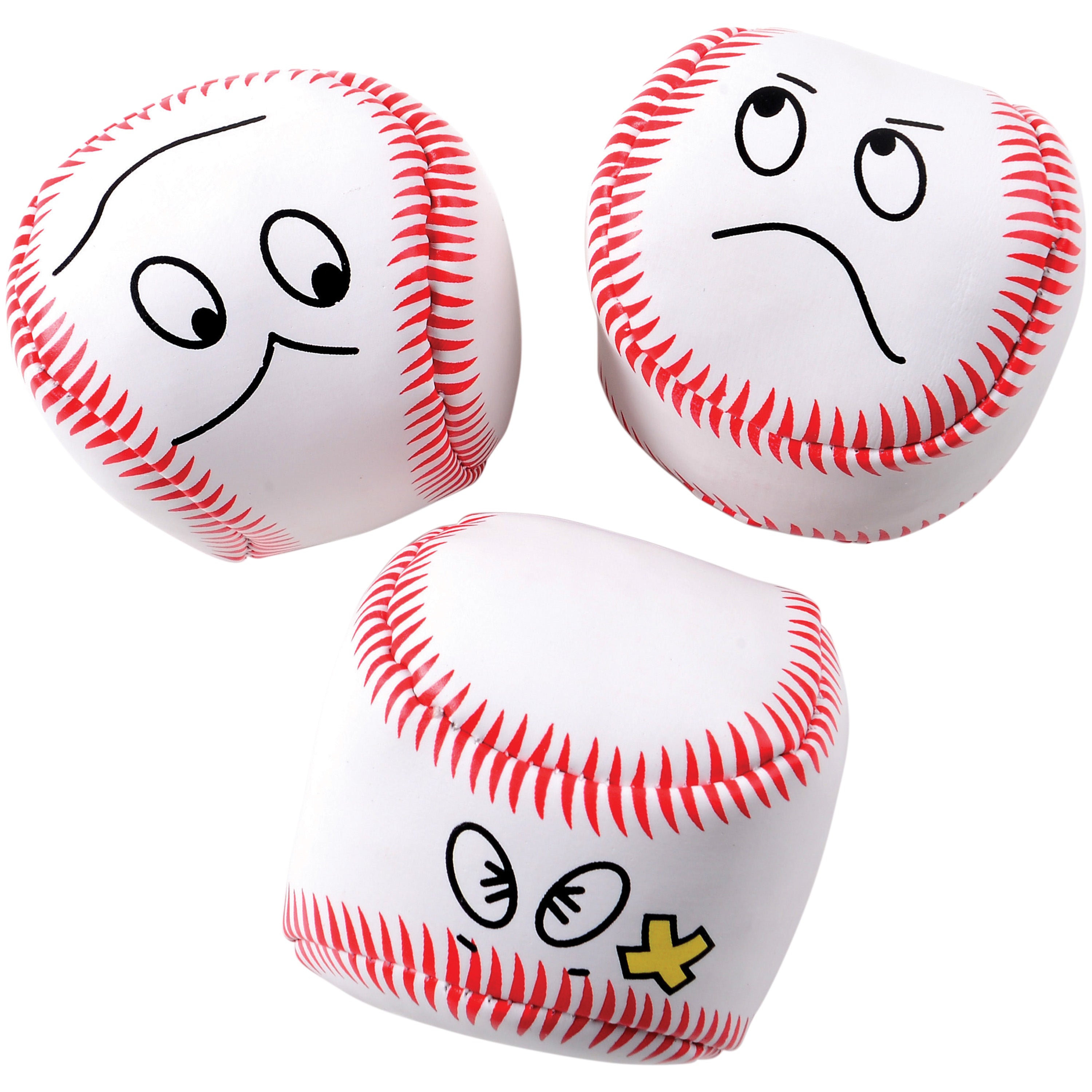 Baseball Face Kickballs - 12 Count