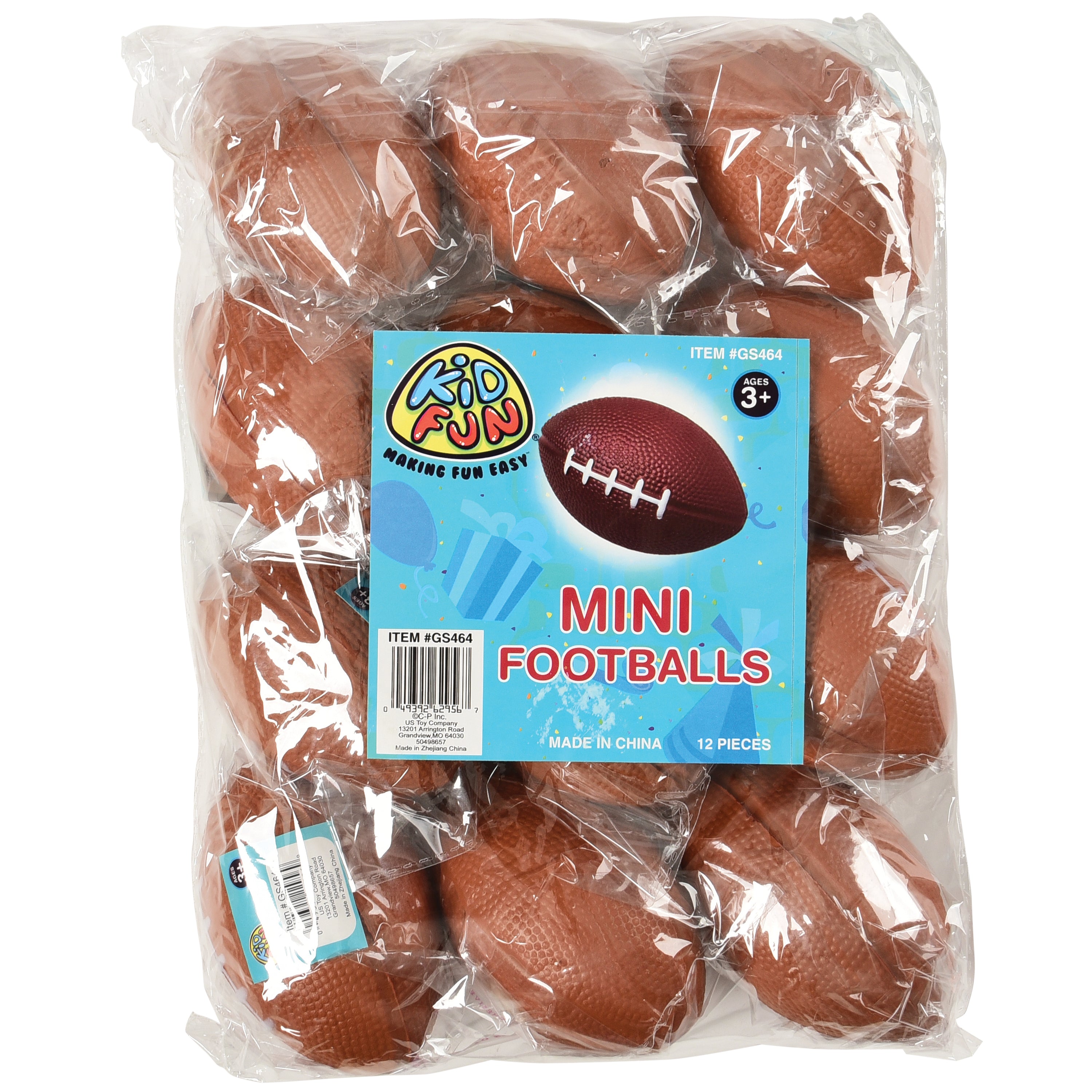 Mini Footballs - 12 Count