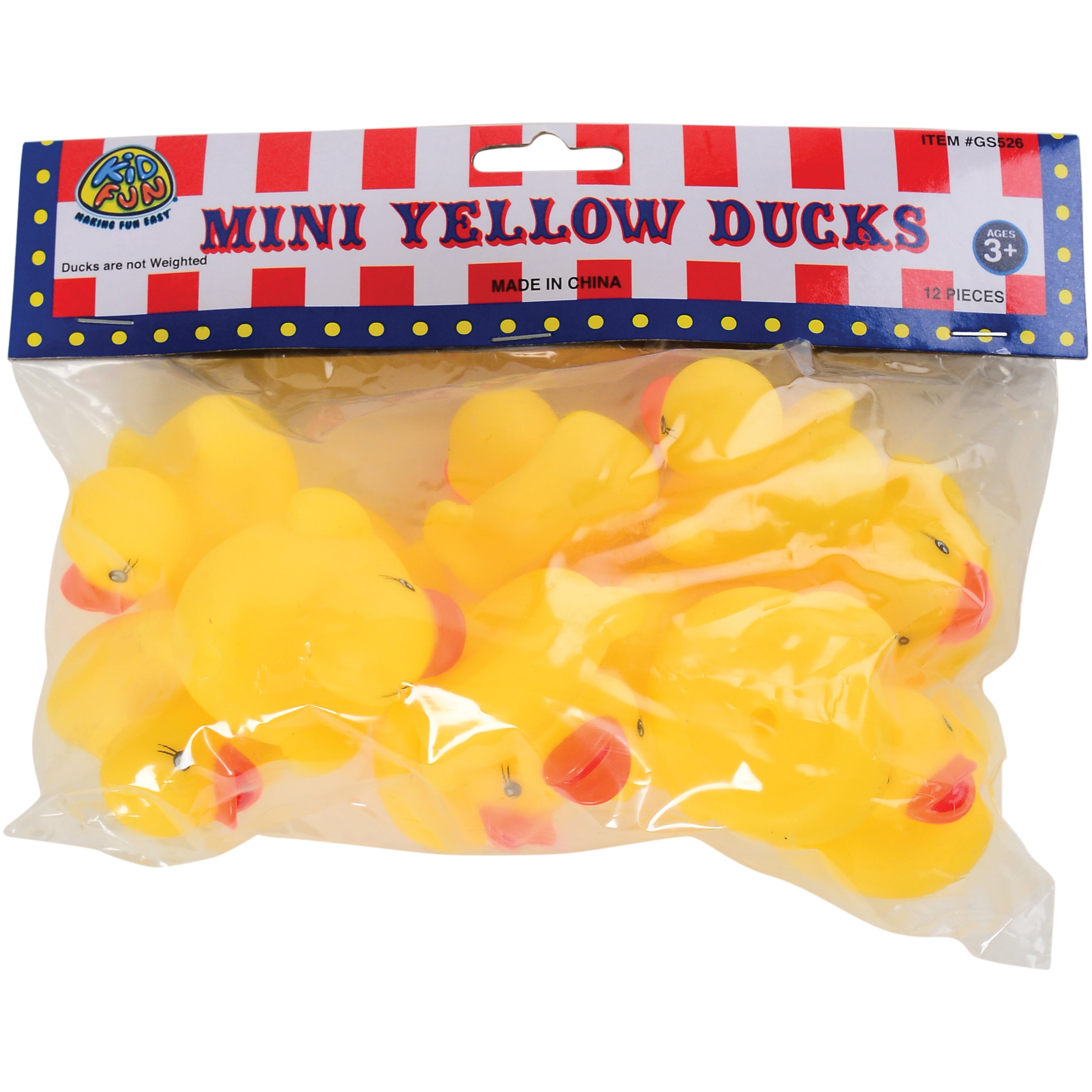 Mini Yellow Ducks - 12 Count