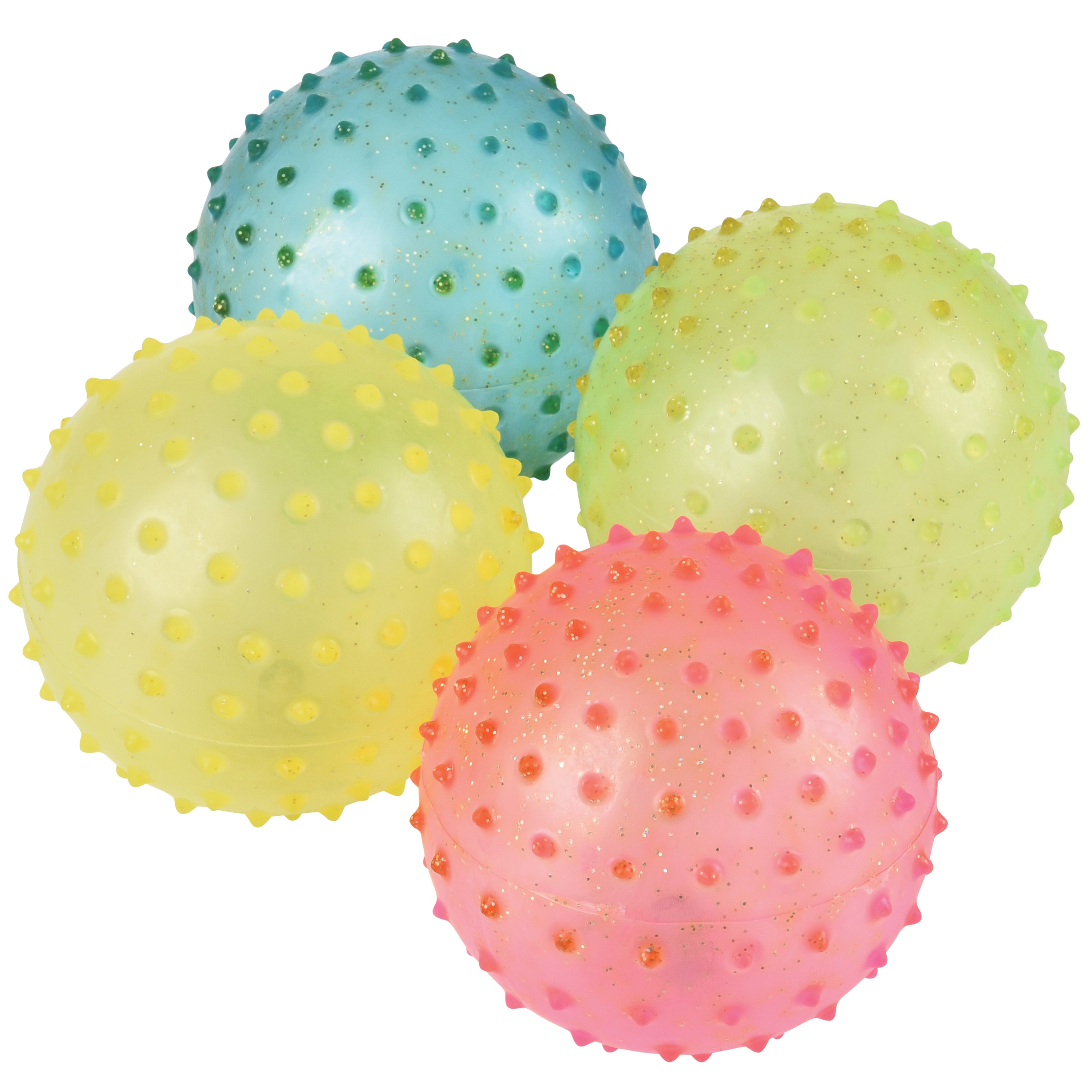 Glitter Knobby Balls/5 Inch - 12 Count