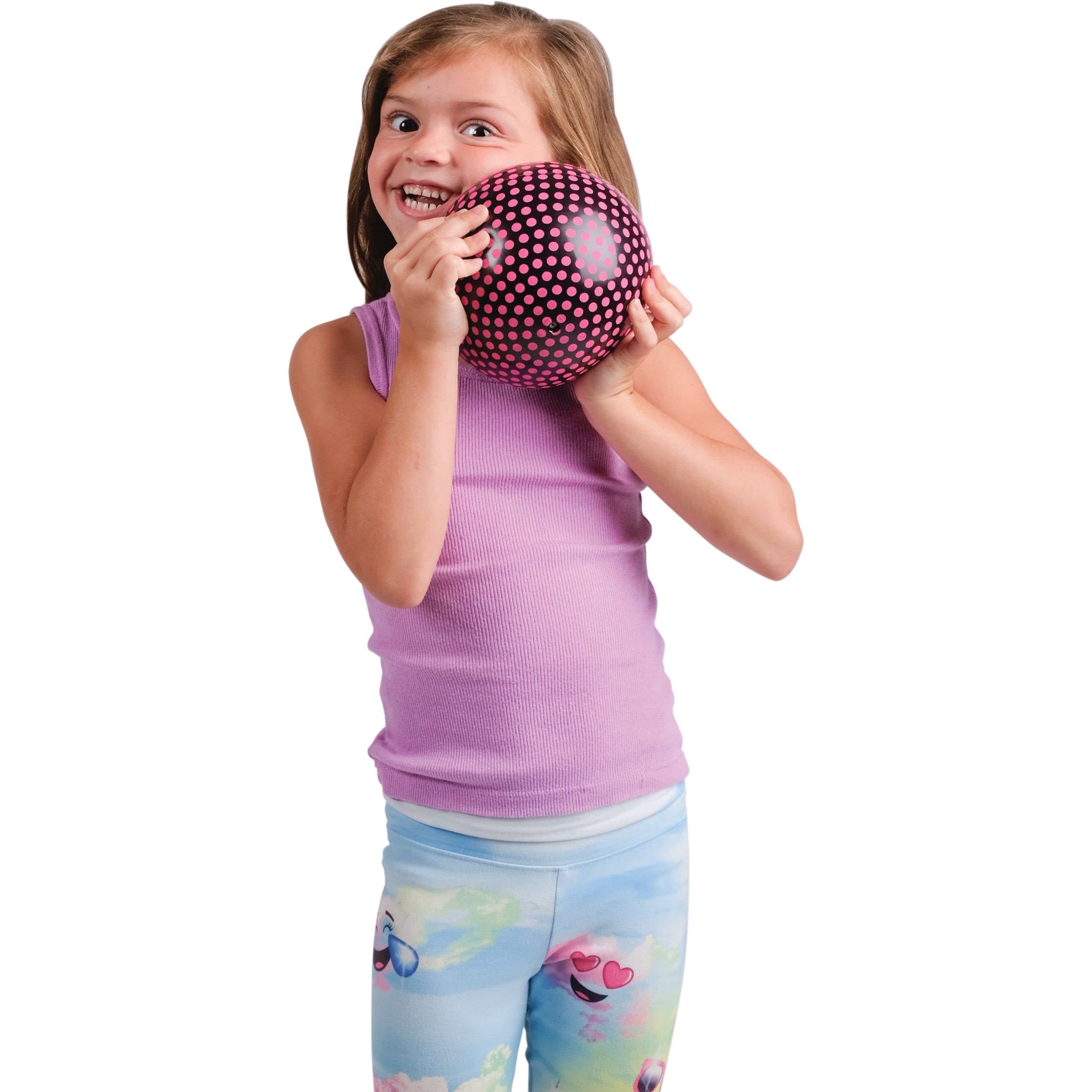 Neon Polka Dot Pvc Balls/5 In - 12 Count