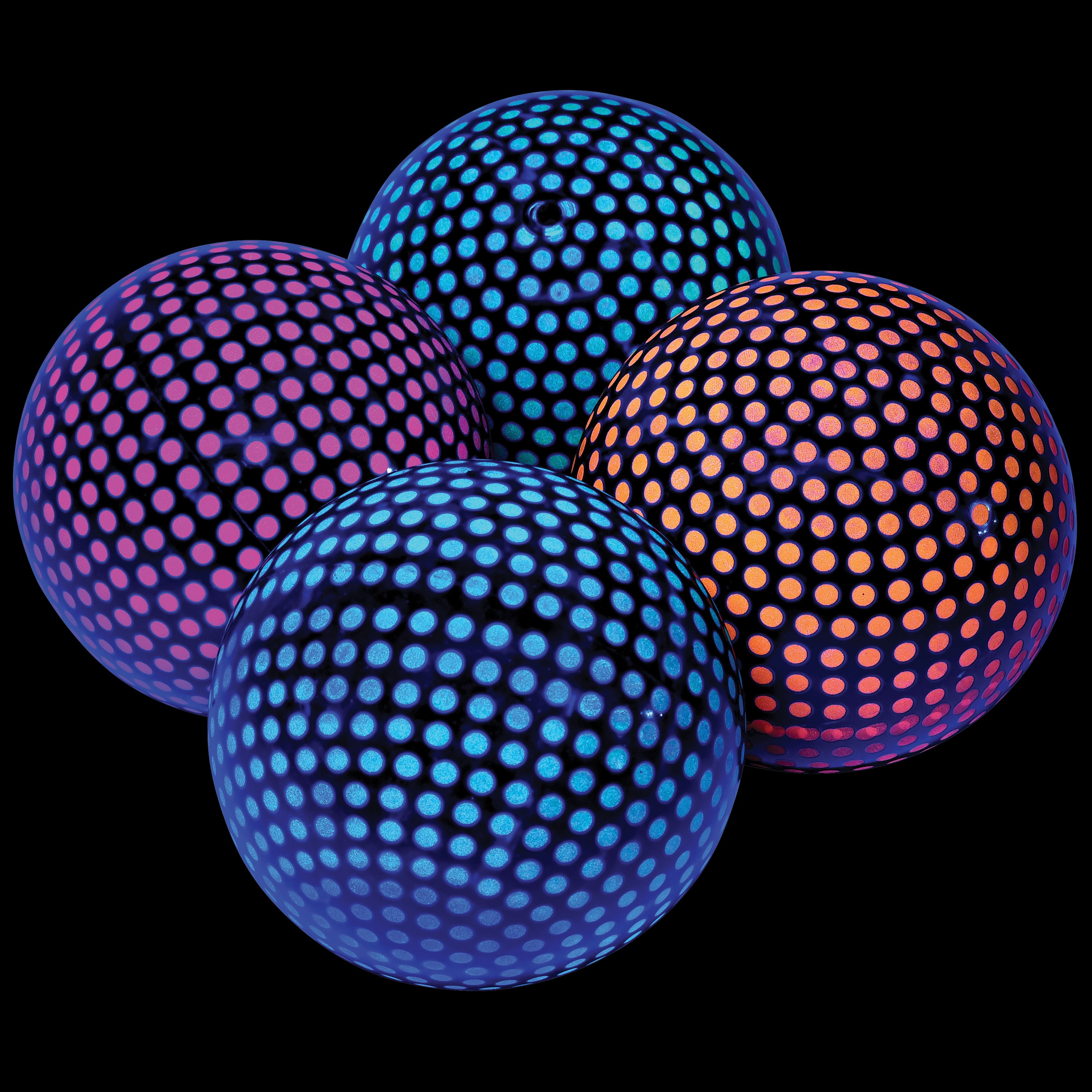 Neon Polka Dot Pvc Balls/5 In - 12 Count