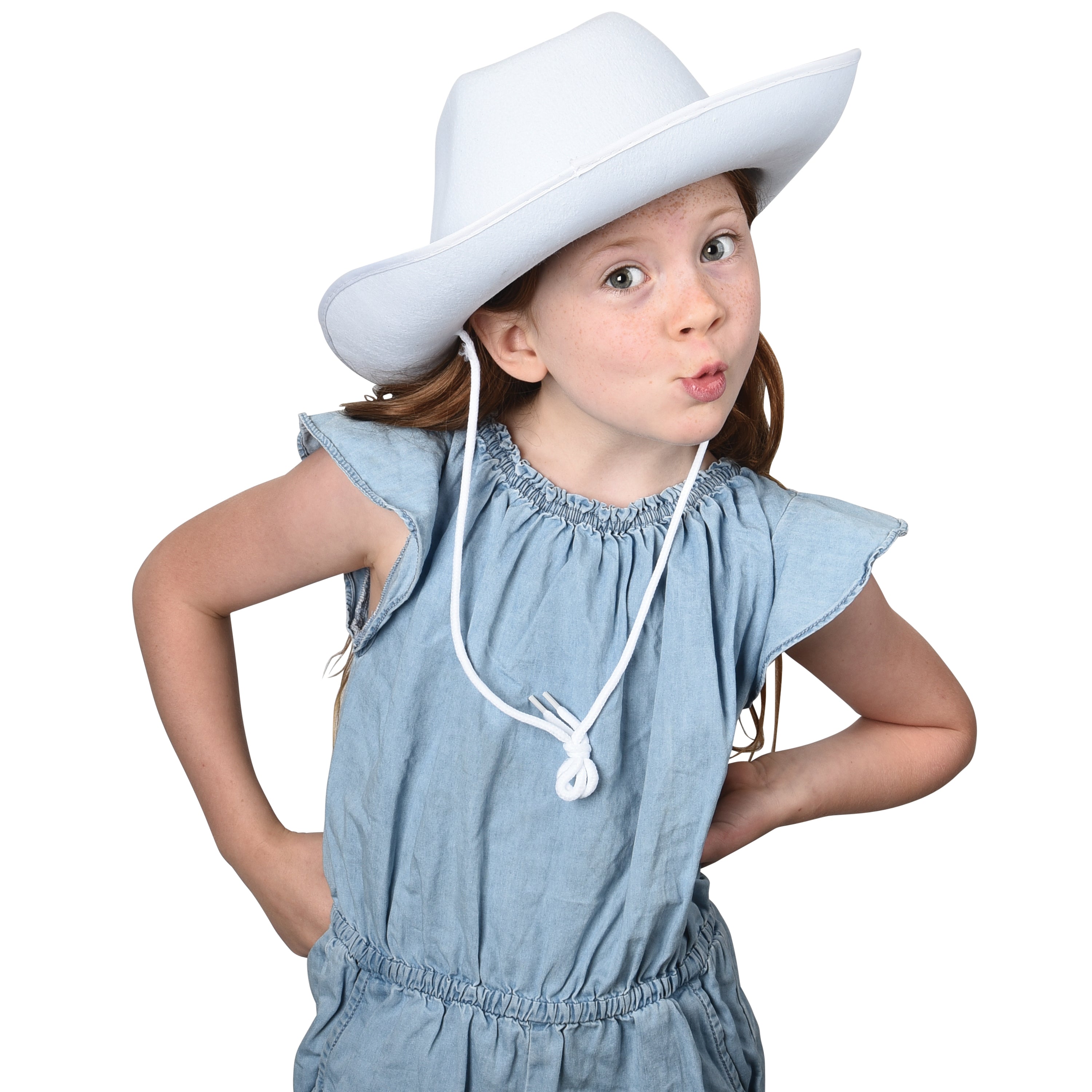 Cowboy Hat/White - 1 Count