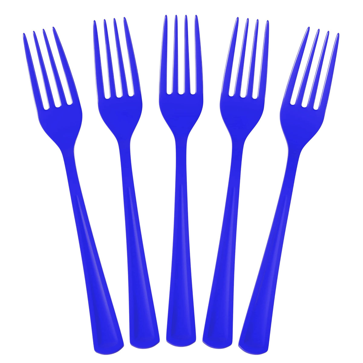 Heavy Duty Dark Blue Plastic Forks - 7.5 in. | 100 Count