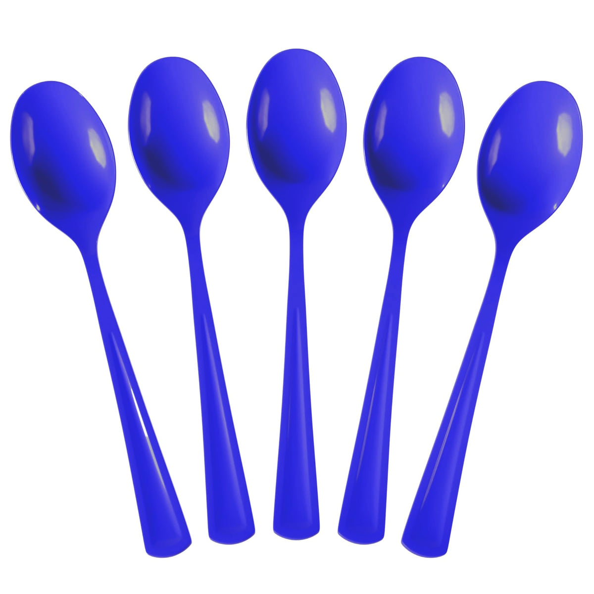 Heavy Duty Dark Blue Plastic Spoons - 7 in. | 100 Count
