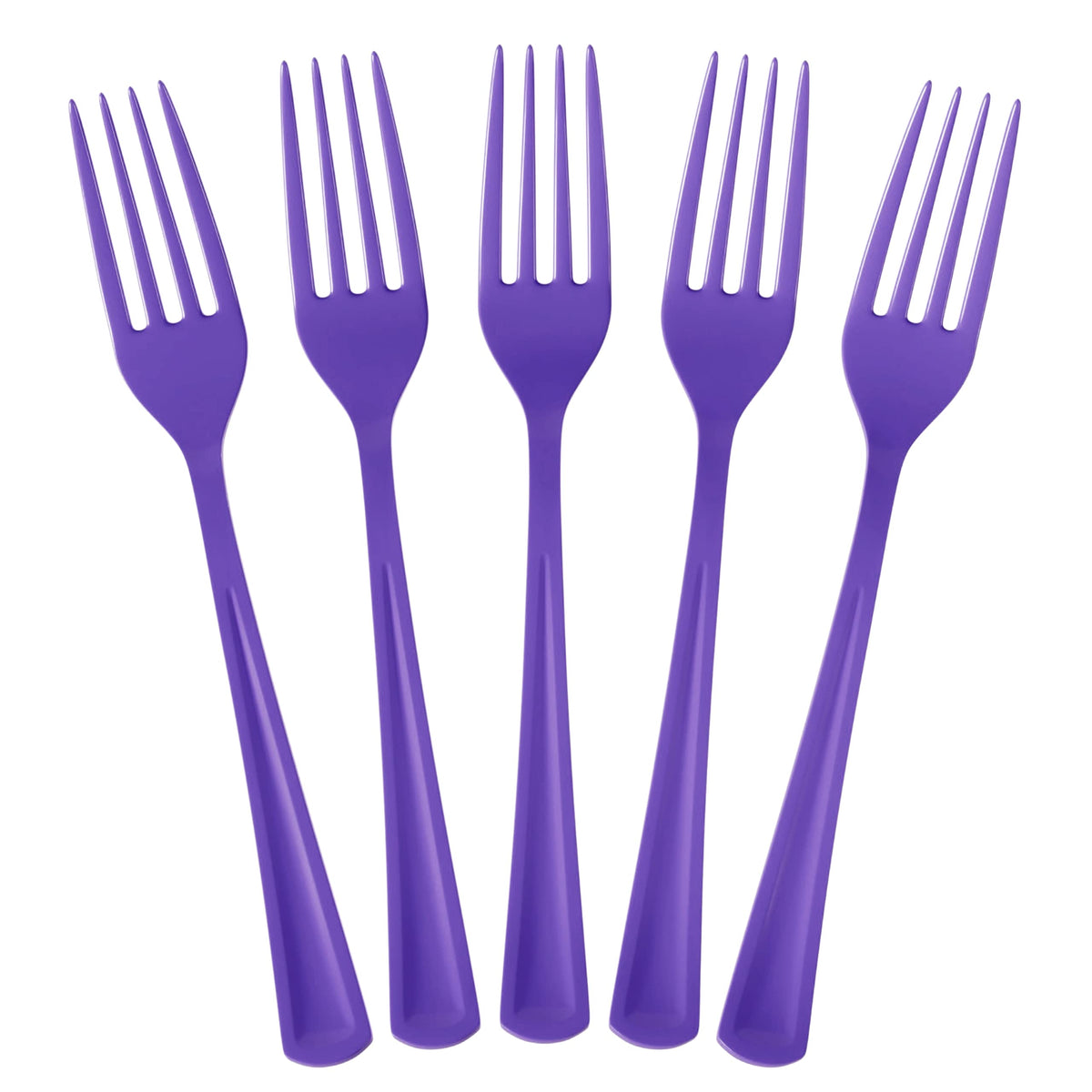 Heavy Duty Purple Plastic Forks | 50 Count