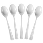 Heavy Duty White Plastic Spoons - 7 in. | 50 Count