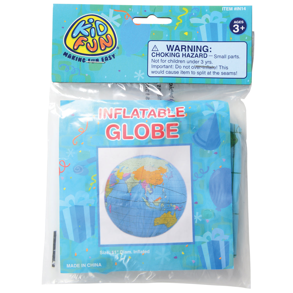 Globe Inflate/16 In/12 In Diam - 1 Count