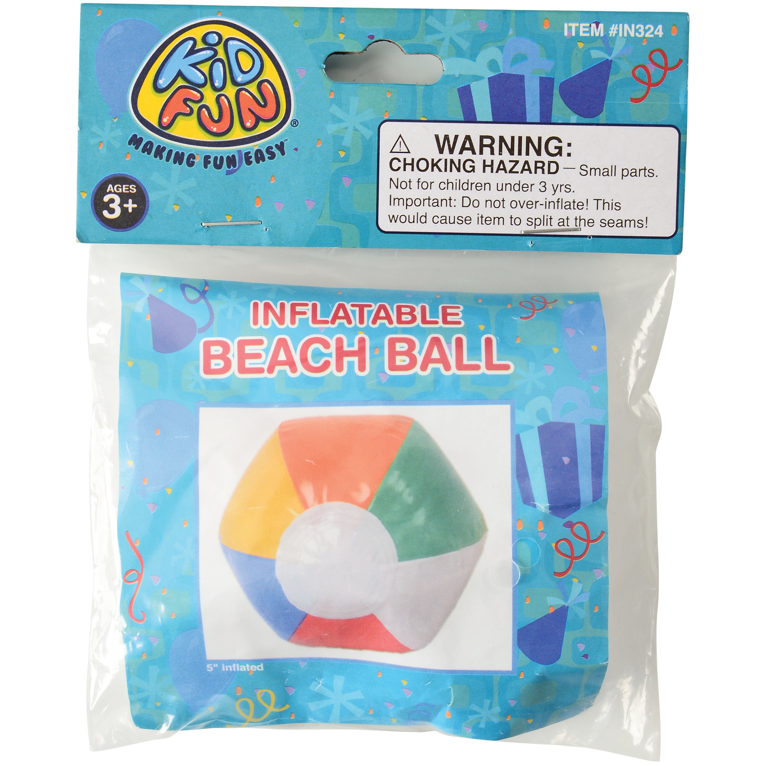 Beachball Inflates/6 In/ 5 In Diam - 12 Count
