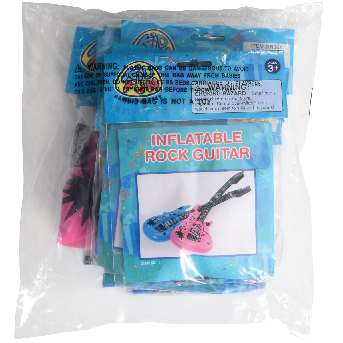 Rock Guitar Inflates/24 Inch - 12 Count