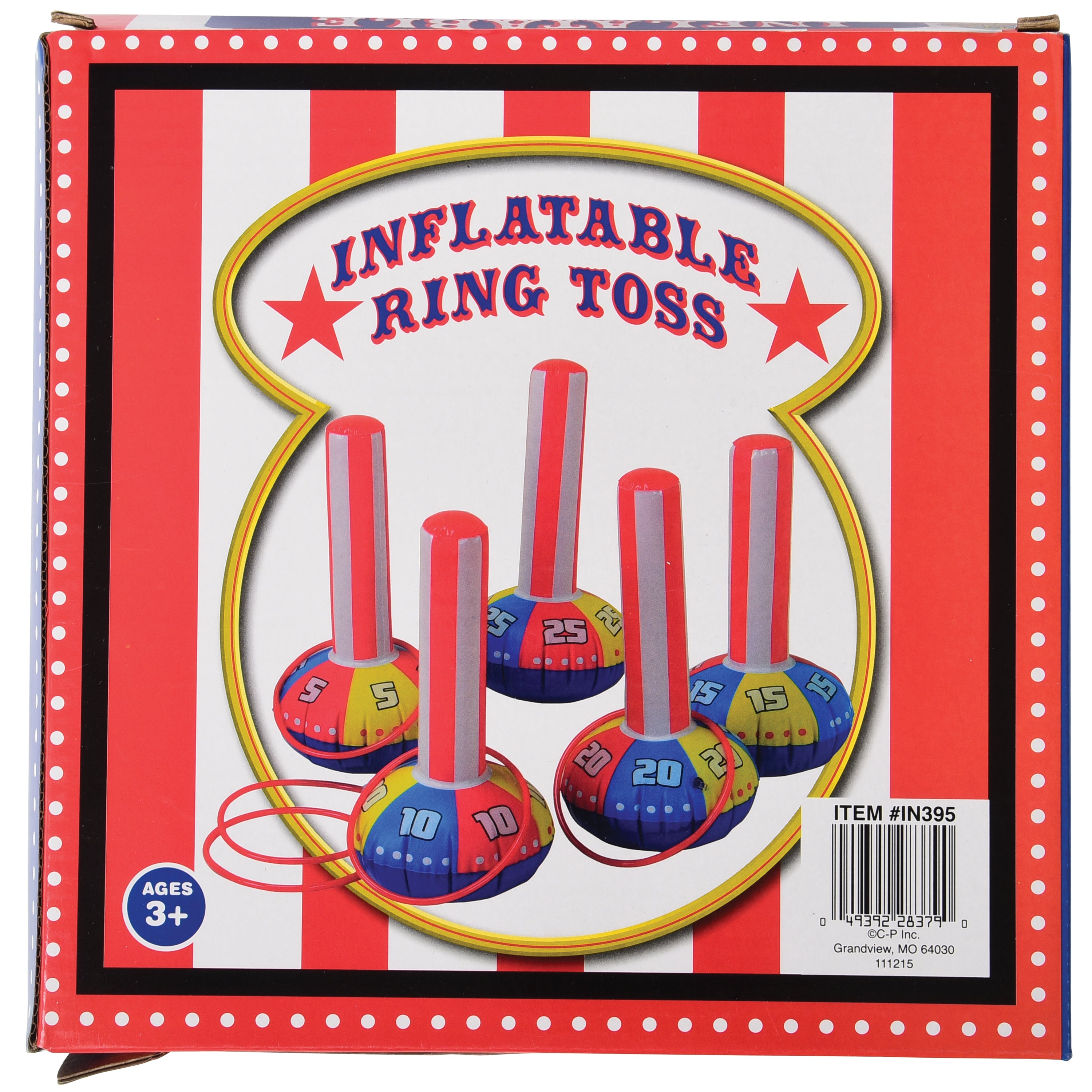 Inflatable Ring Toss Game/1 Set - 10 Count