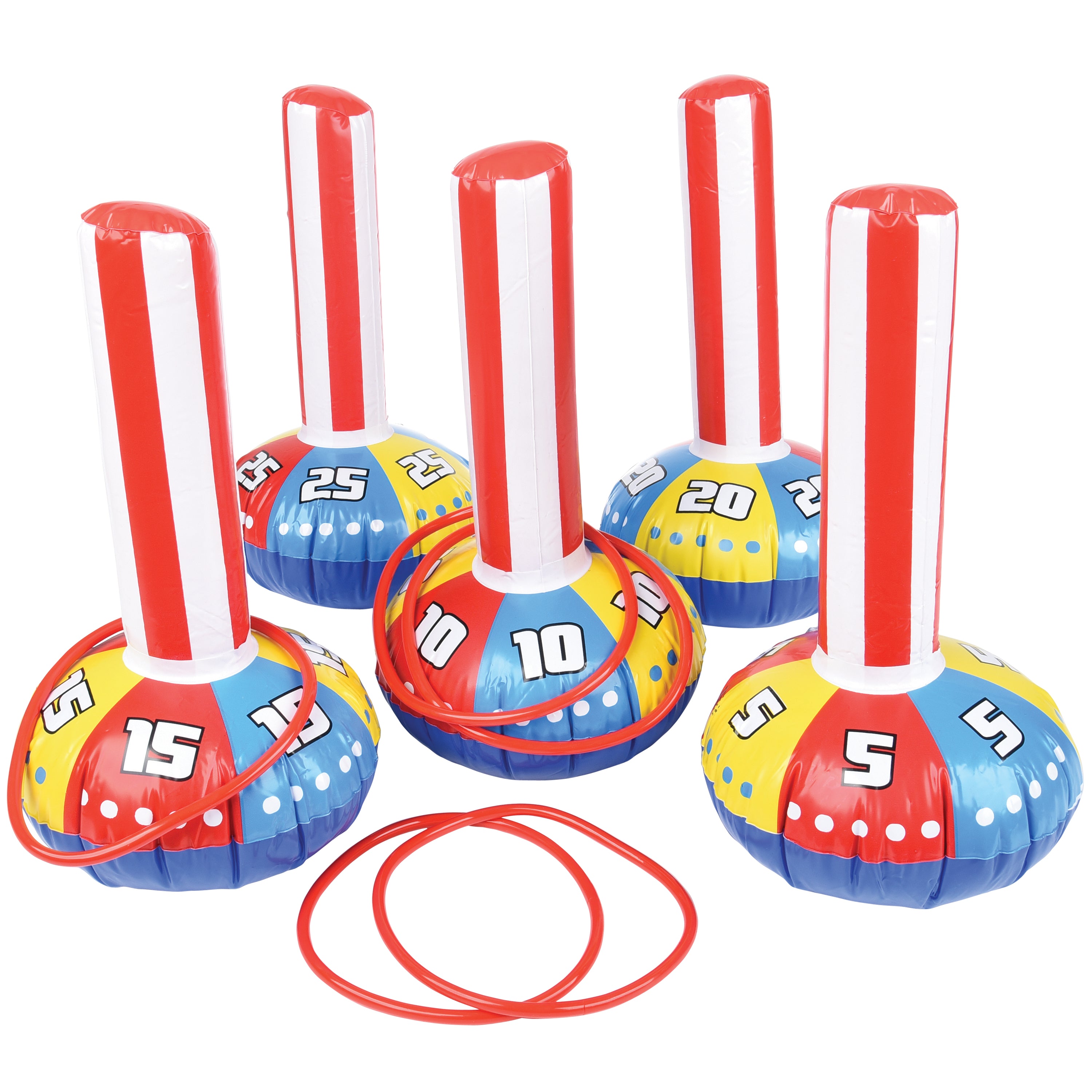 Inflatable Ring Toss Game/1 Set - 10 Count