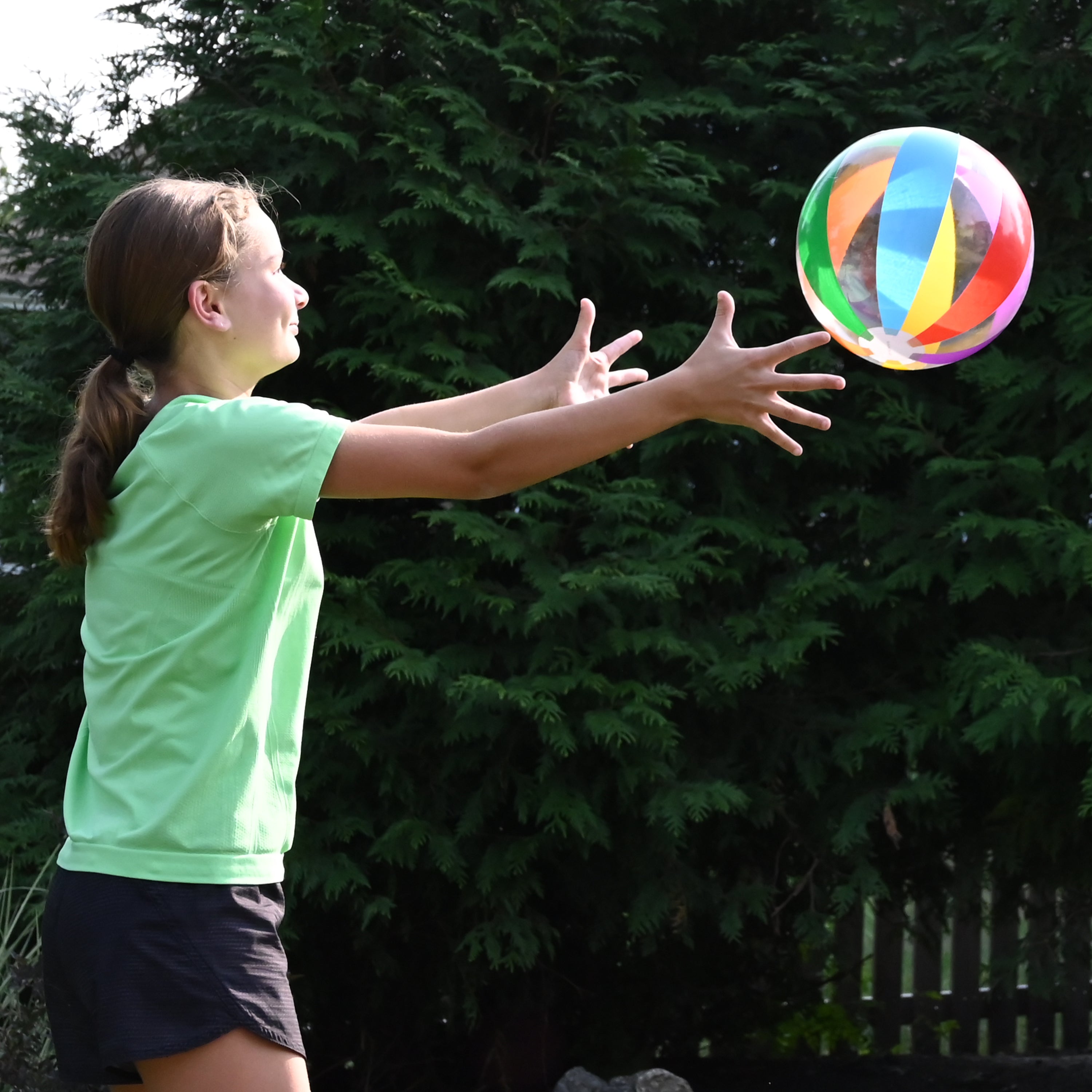 Rainbow Ball Inflates/16 In/12 In Di - 12 Count