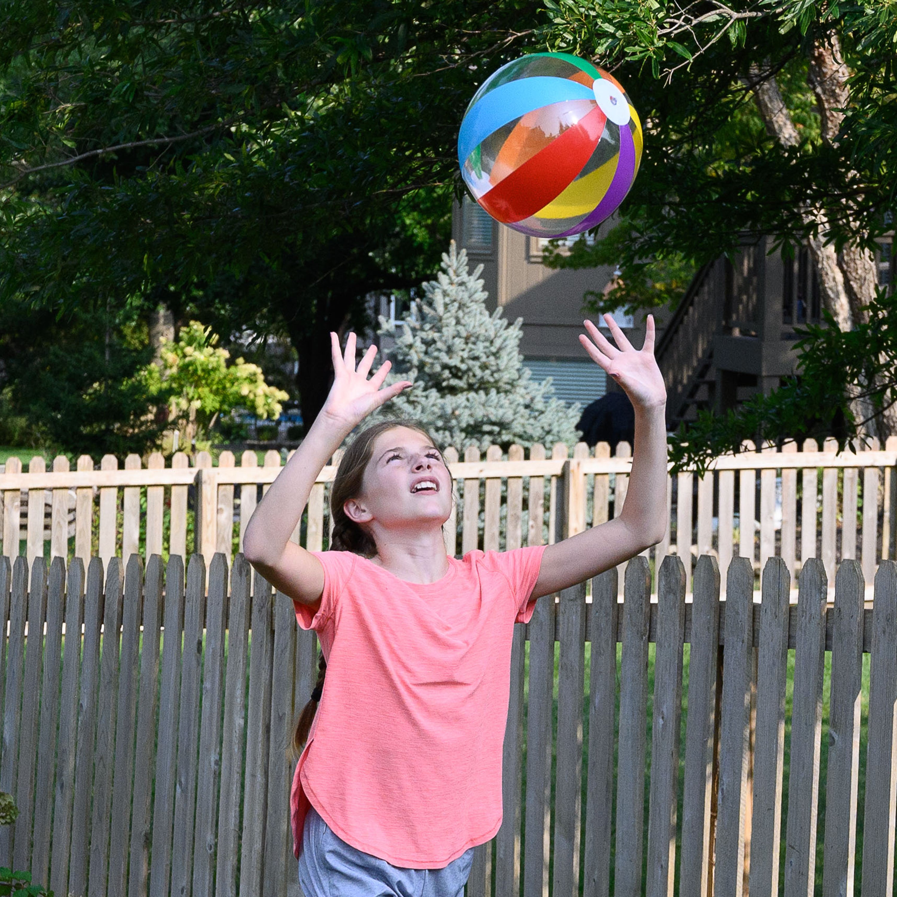 Rainbow Ball Inflates/16 In/12 In Di - 12 Count