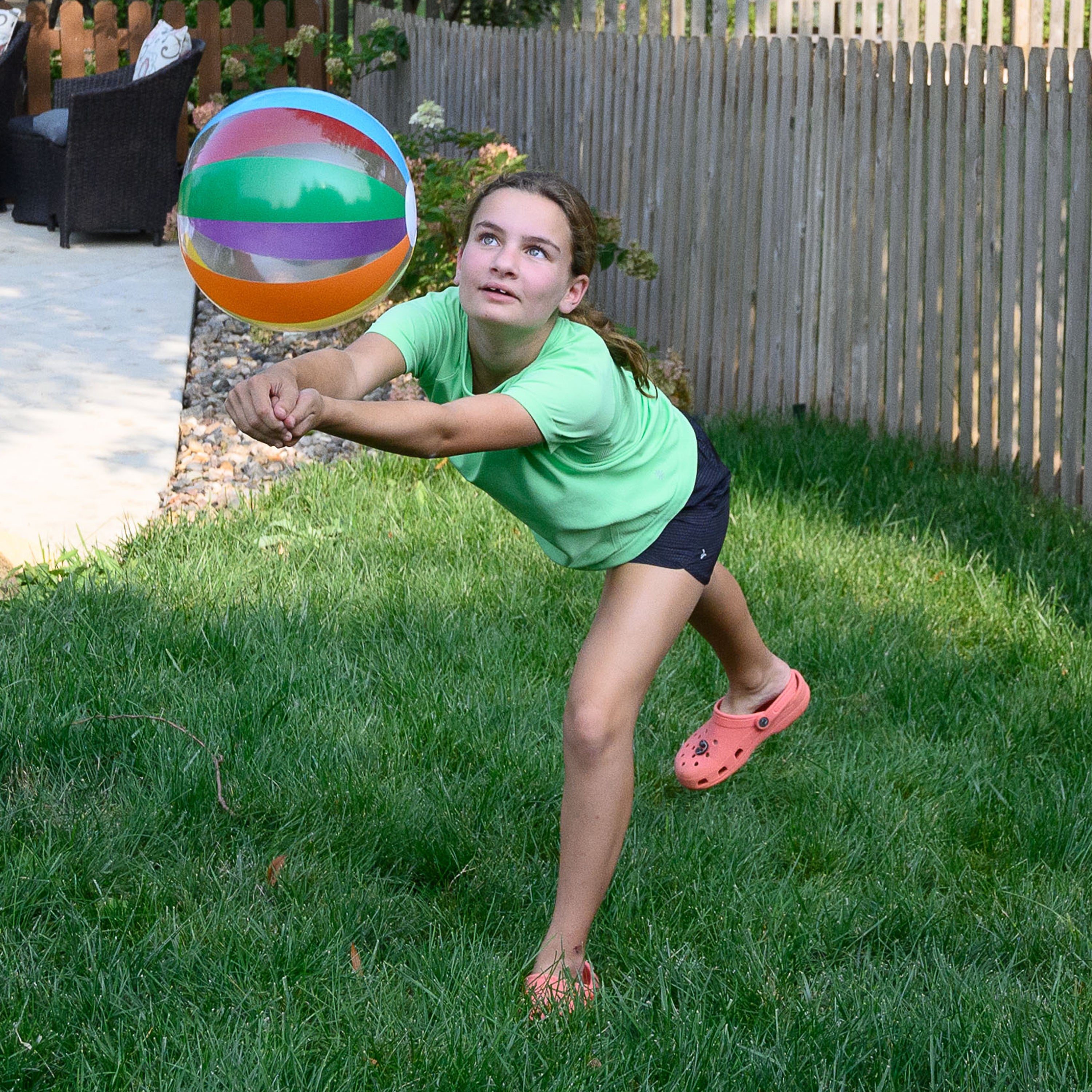 Rainbow Ball Inflates/16 In/12 In Di - 12 Count