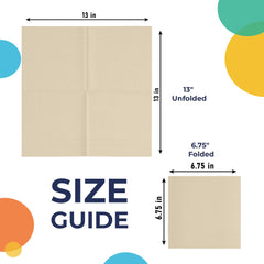 Ivory Luncheon Napkins - 6.75 in. x 6.75 in. | Case of 3600