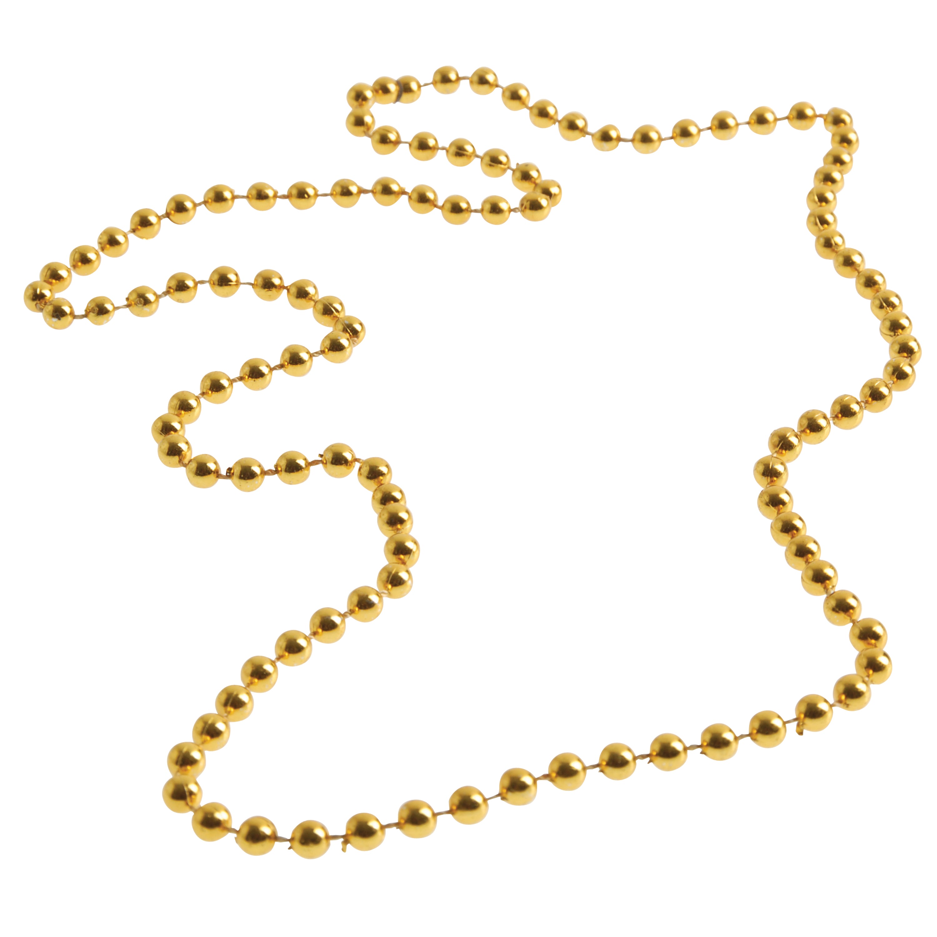 Metallic Bead Necklaces/Gold - 12 Count