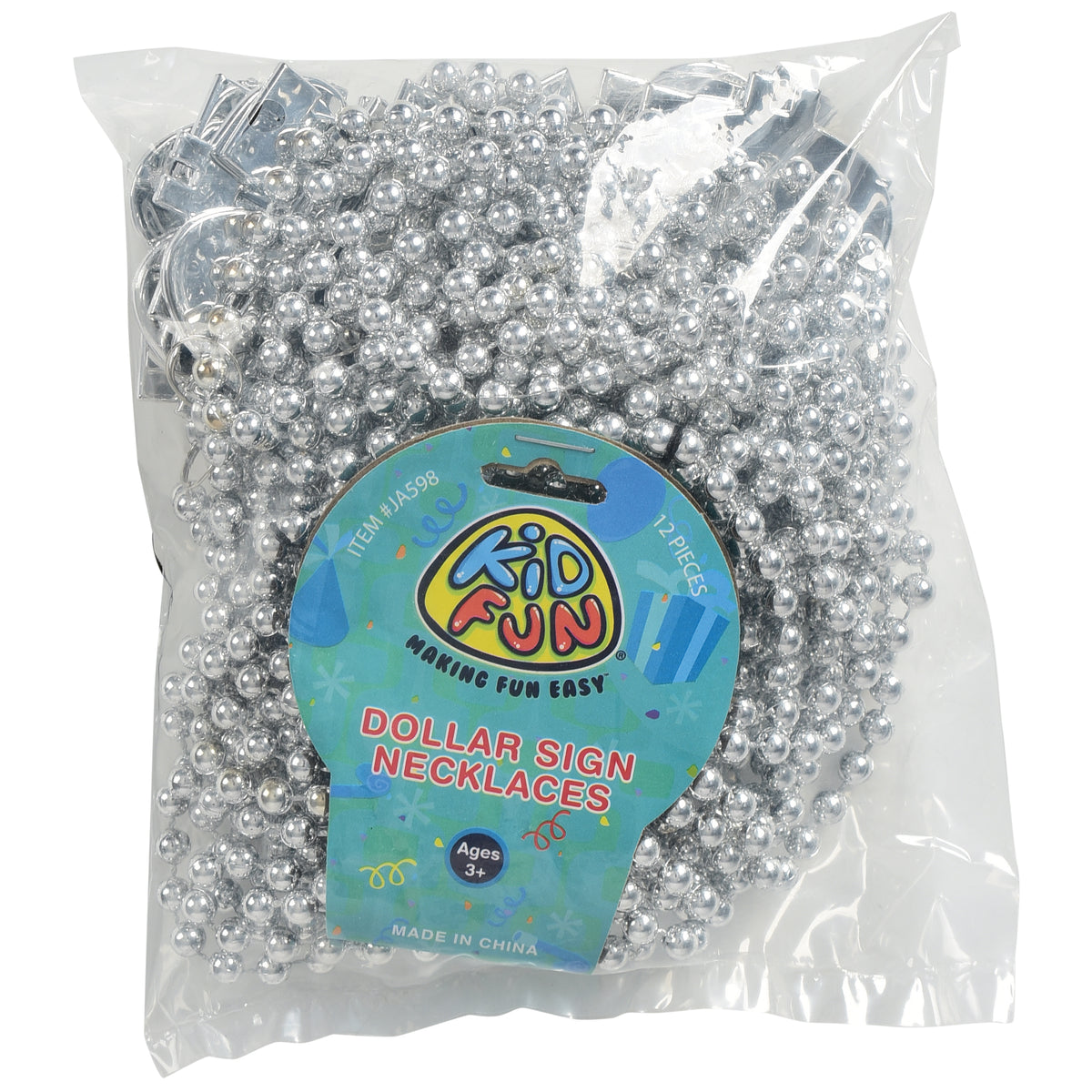 Dollar Sign Necklaces - 12 Count