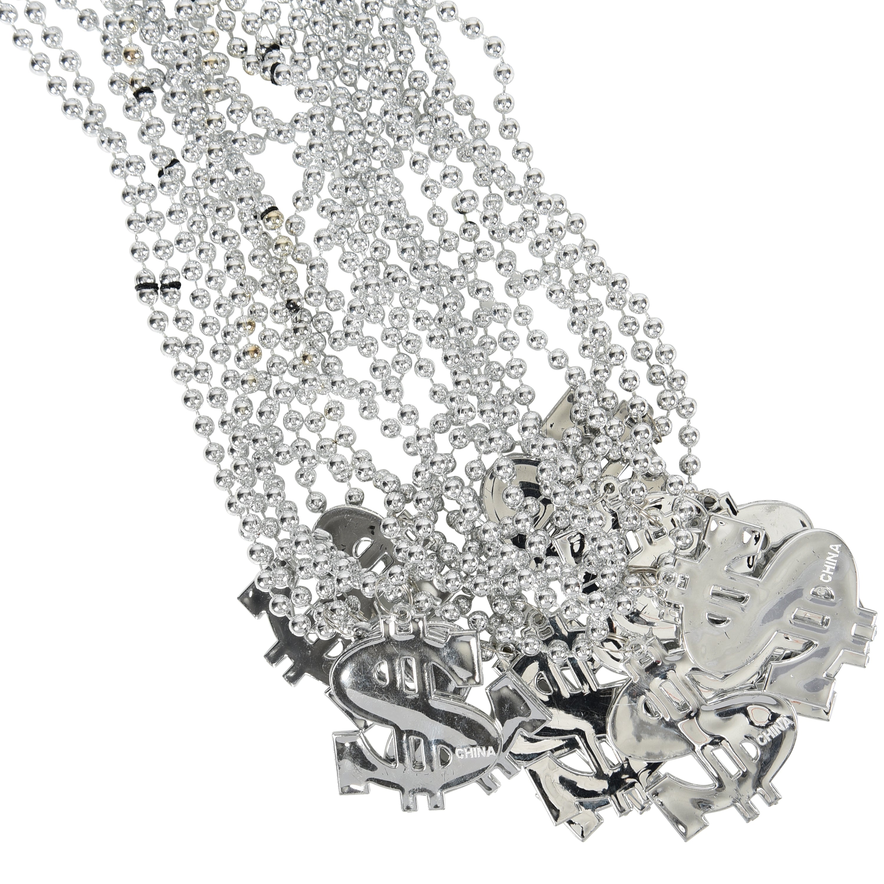 Dollar Sign Necklaces - 12 Count