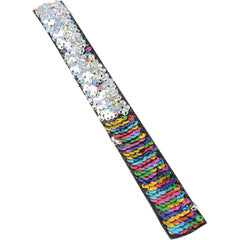 Rainbow Sequin Slap Bracelet/24 Per Disp - 24 Count