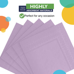 Lavender Beverage Napkins - 4.75 in. x 4.75 in. | Case of 3600