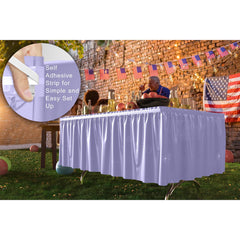 Lavender Plastic Table Skirt | Case of 48