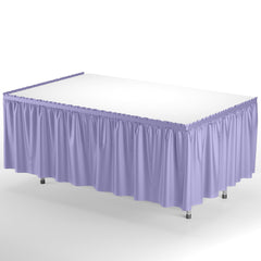 Lavender Plastic Table Skirt