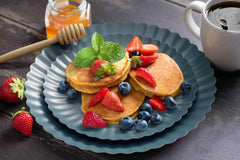 Scalloped Paper Plate Combo 20/20 - Slate Blue