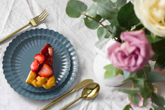 Scalloped Paper Plate Combo 20/20 - Slate Blue