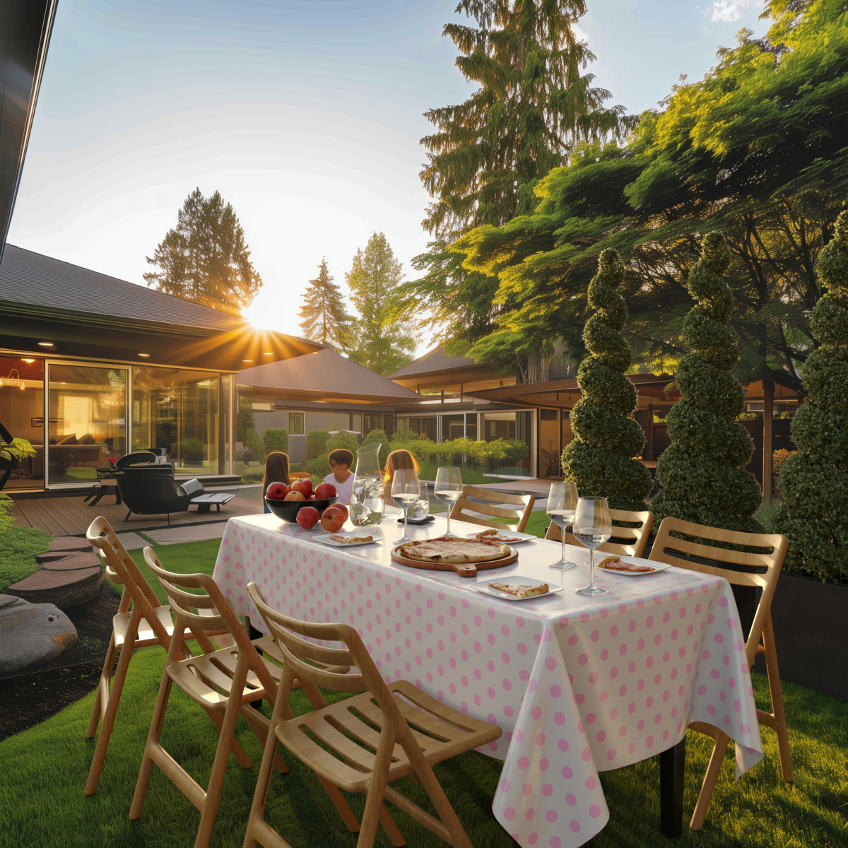 Pink Polka Dot Plastic Table Cover - 54 In. x 108 In.