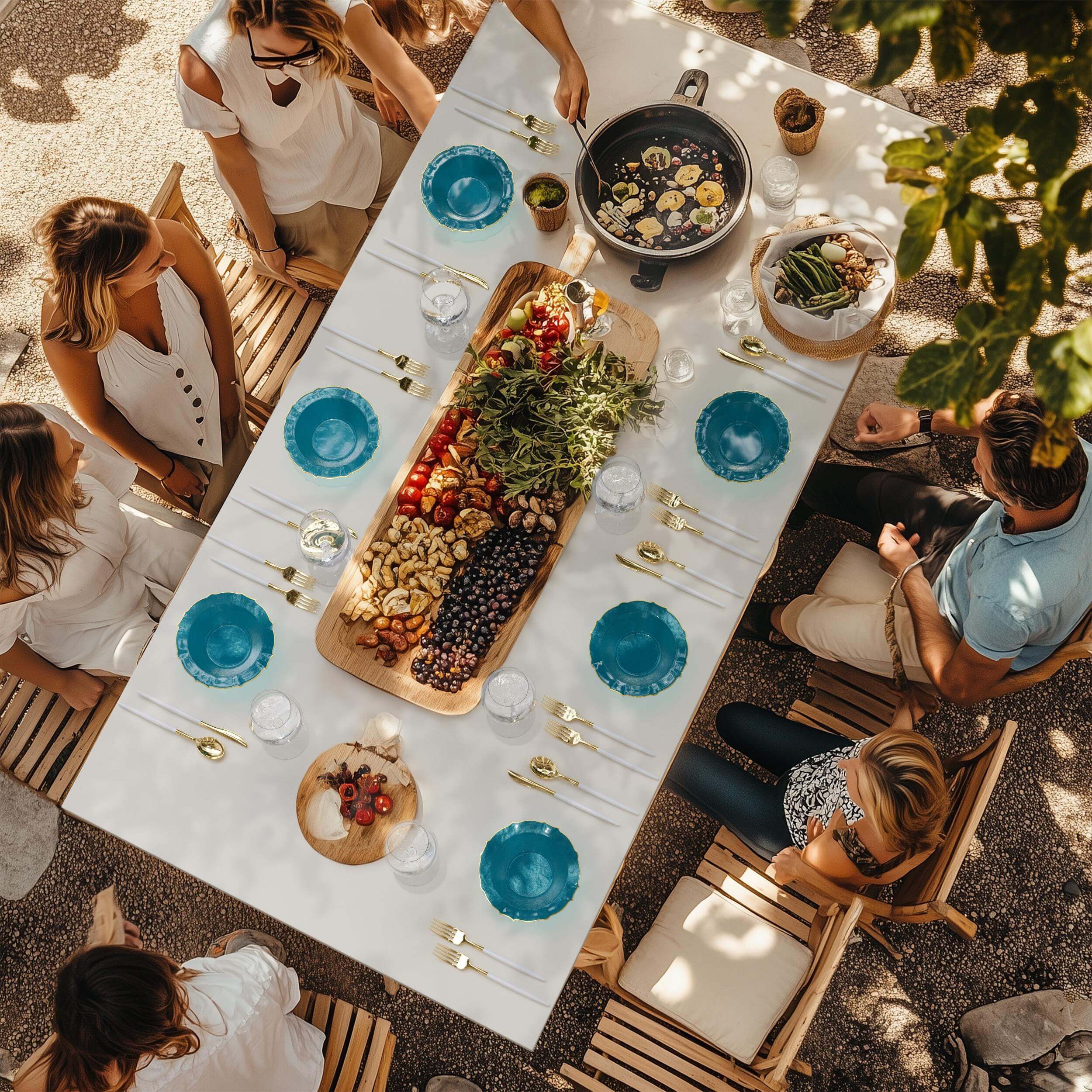 12 Oz. Peacock/Gold Petal Bowls | 120 Count