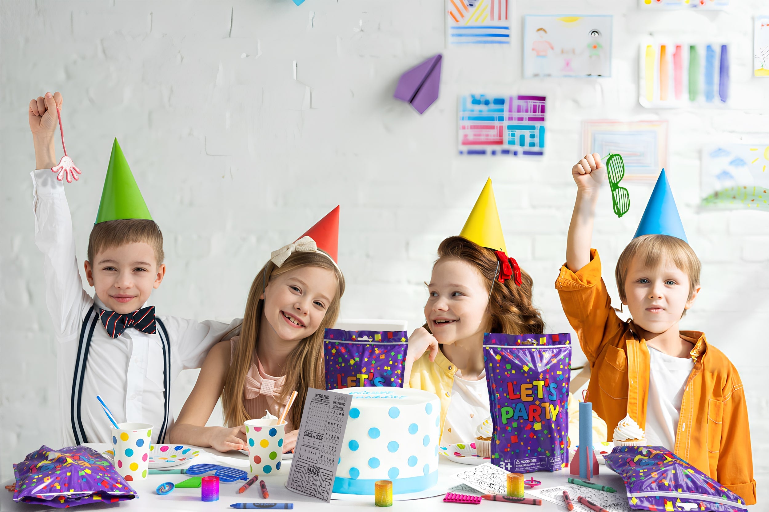 8 Piece Goody Bag -  Let's Party | 10 Count