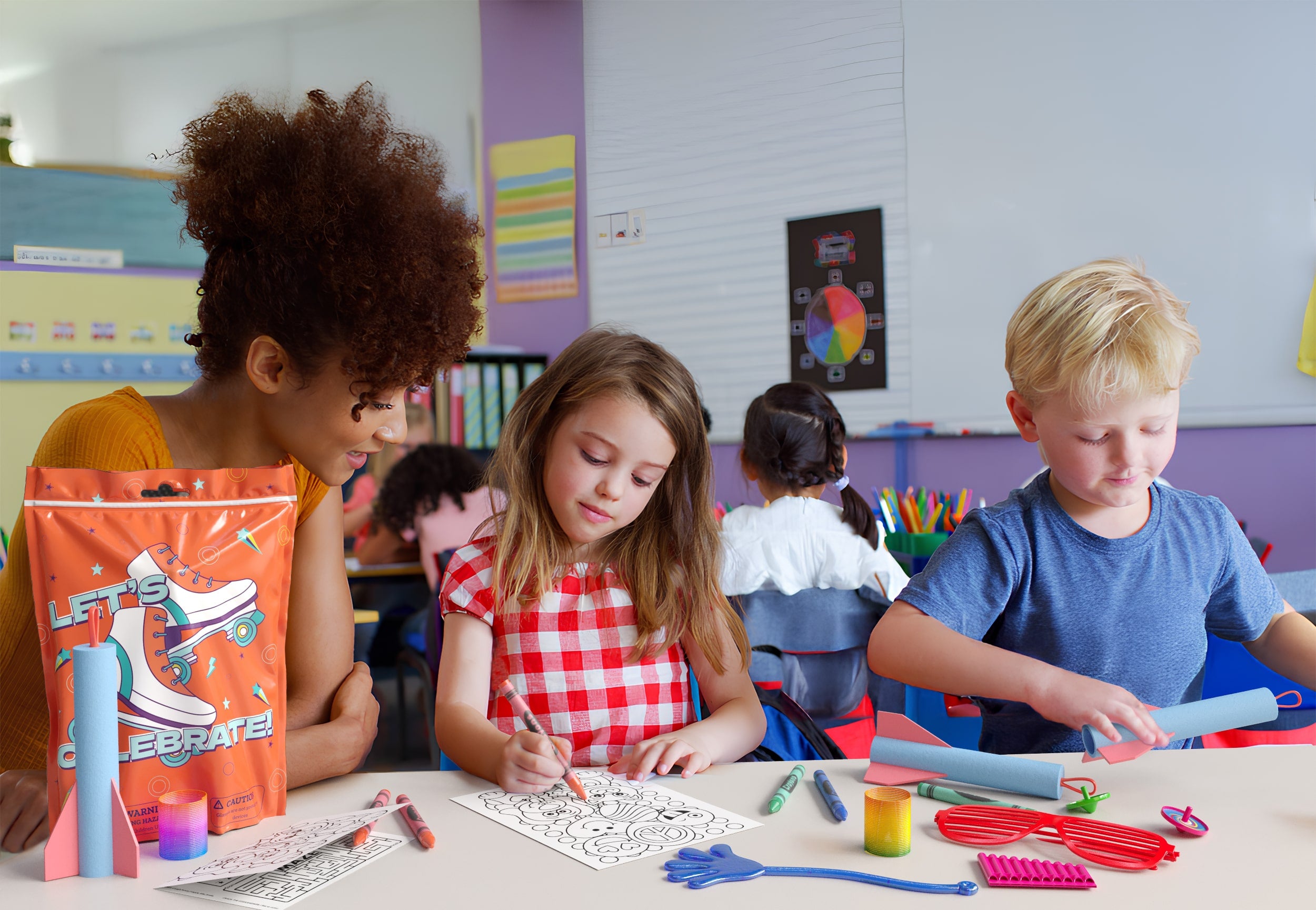 8 Piece Goody Bag - Roller Skating Theme | 10 Count