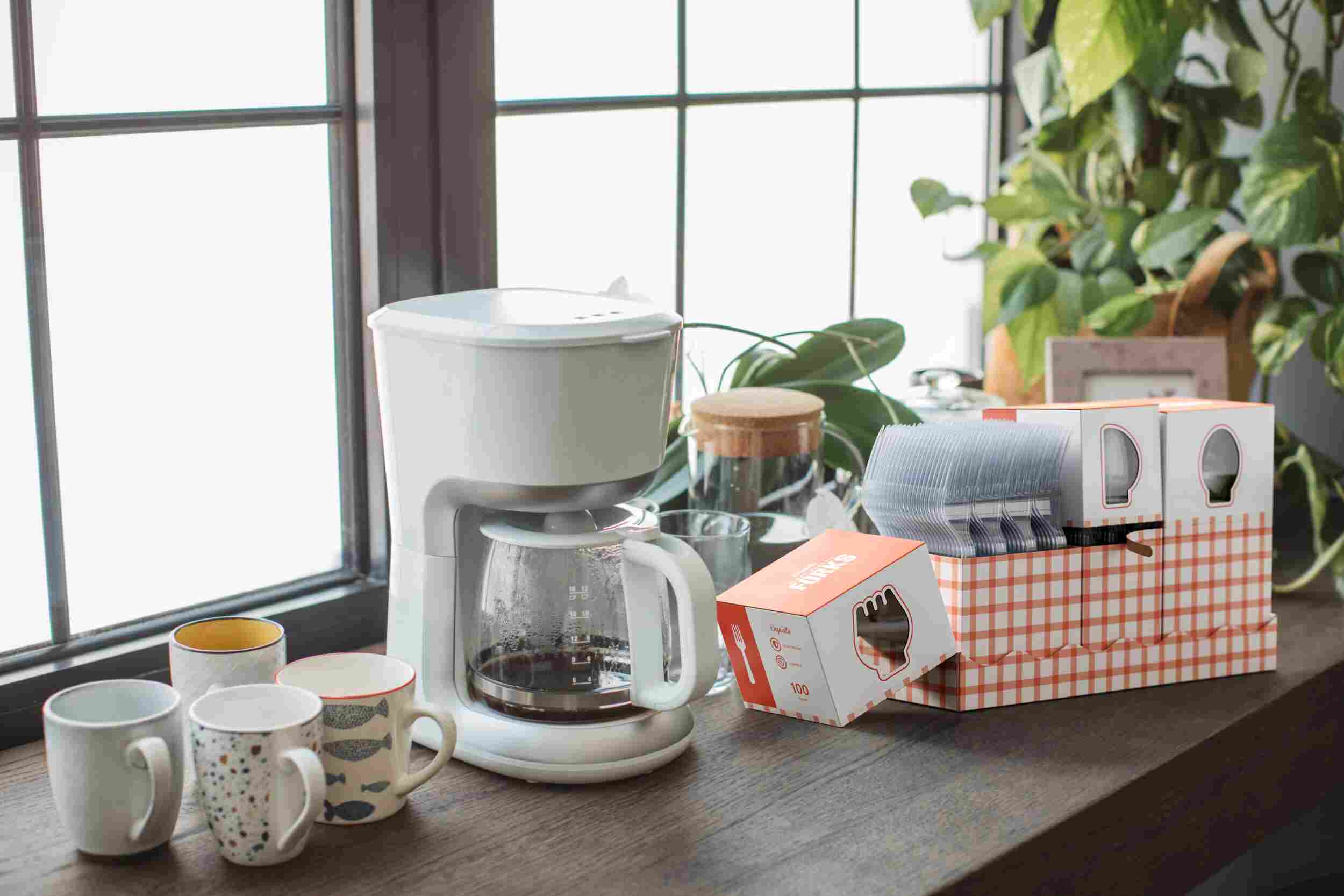 Clear Cutlery Caddy Combo - Gingham