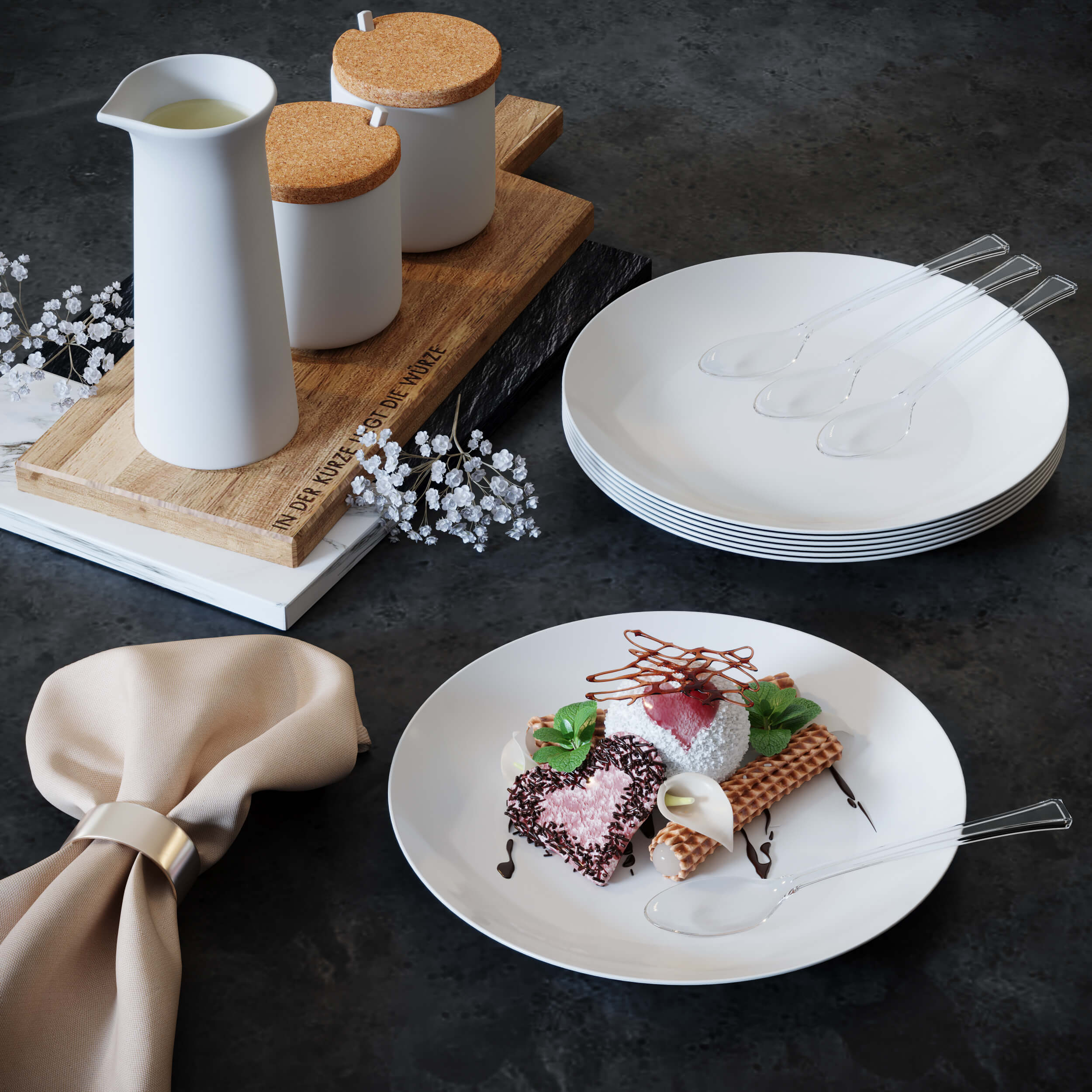 Exquisite Clear Plastic Tasting Spoons | 500 Count