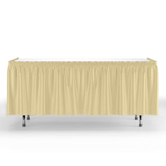 Light Yellow Plastic Table Skirt