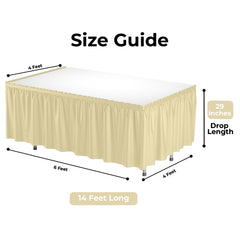 Light Yellow Plastic Table Skirt