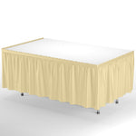 Light Yellow Plastic Table Skirt - 14 ft. x 29 in.